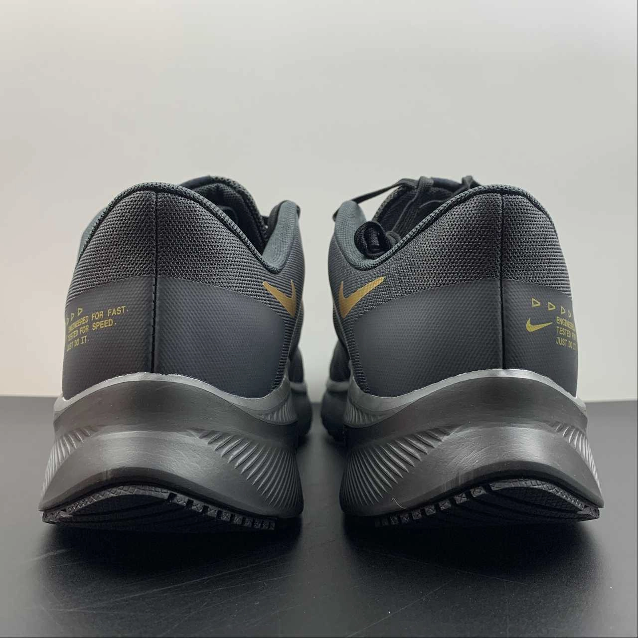 Nike Quest 4 Black Metallic Gold DA1105-010 Compact Fit