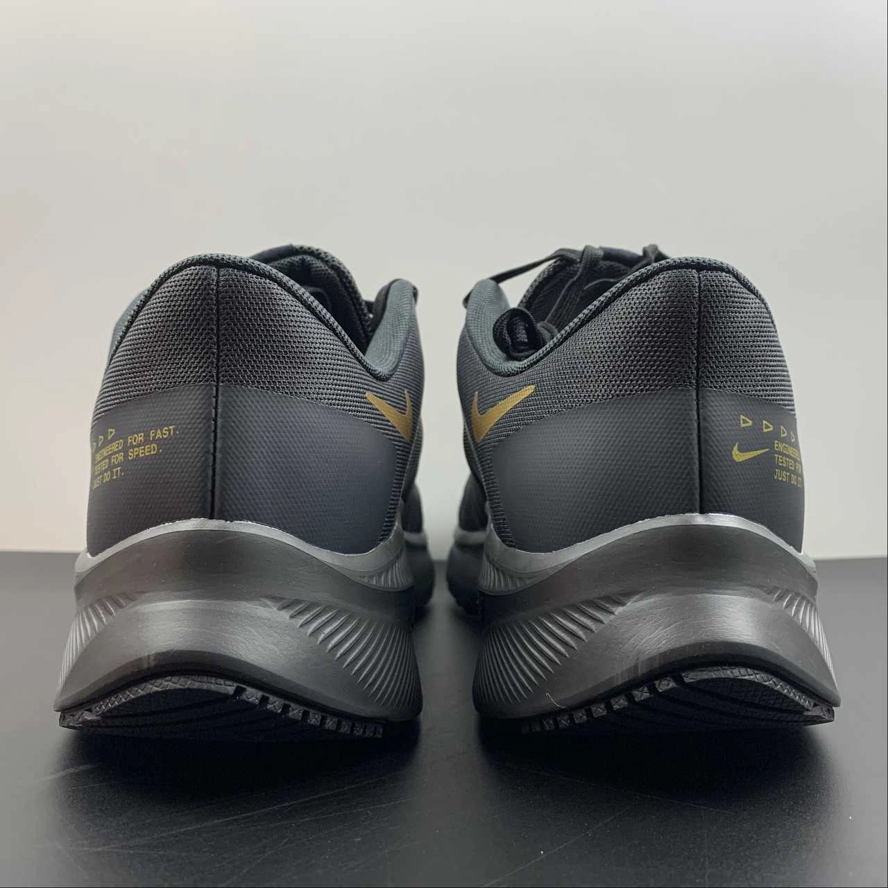 Nike Quest 4 Black Metallic Gold DA1105-010 Lightweight Fast Tempo