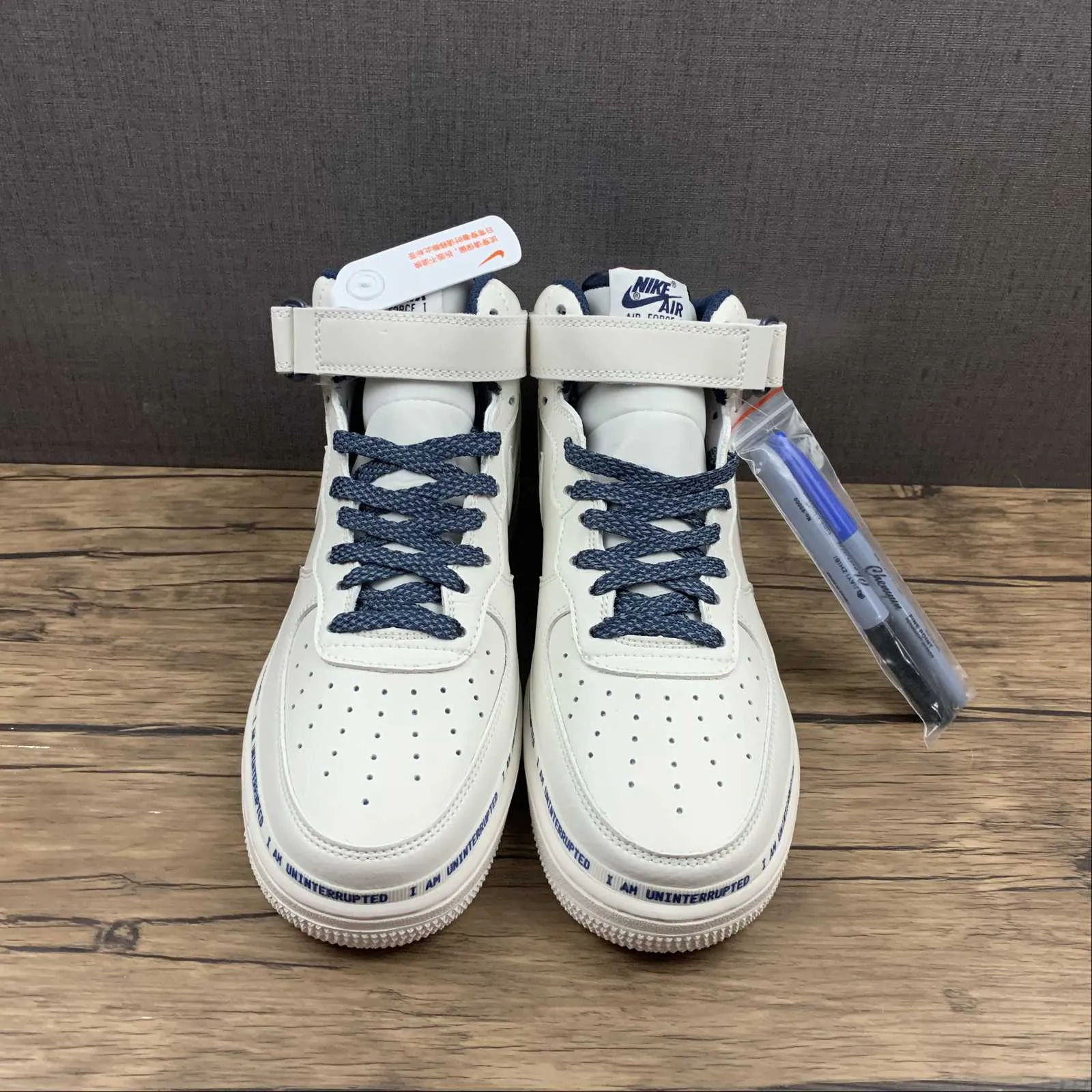 Uninterrupted x Air Force 1 07 Mid White Blue NU8802-303 Relaxed Vibe