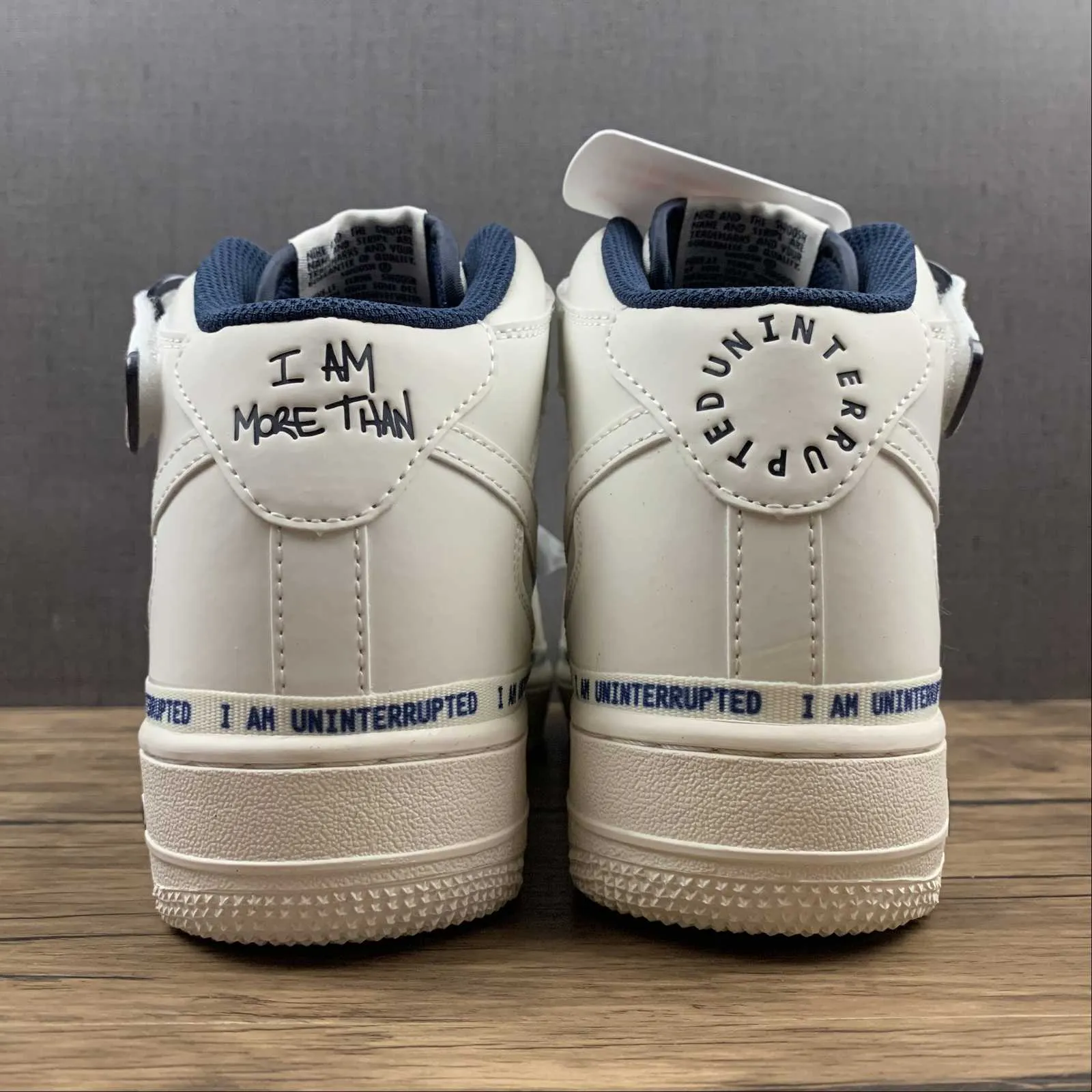 Travel Essential Grippy Outsole Uninterrupted x Air Force 1 07 Mid White Blue NU8802-303