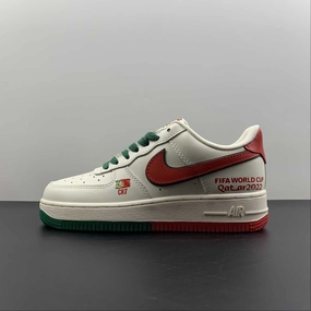 Air Force 1 07 Low FIFA WORLD CUP Red Green White Customised DR9868-900 Low Impact Daily Grind