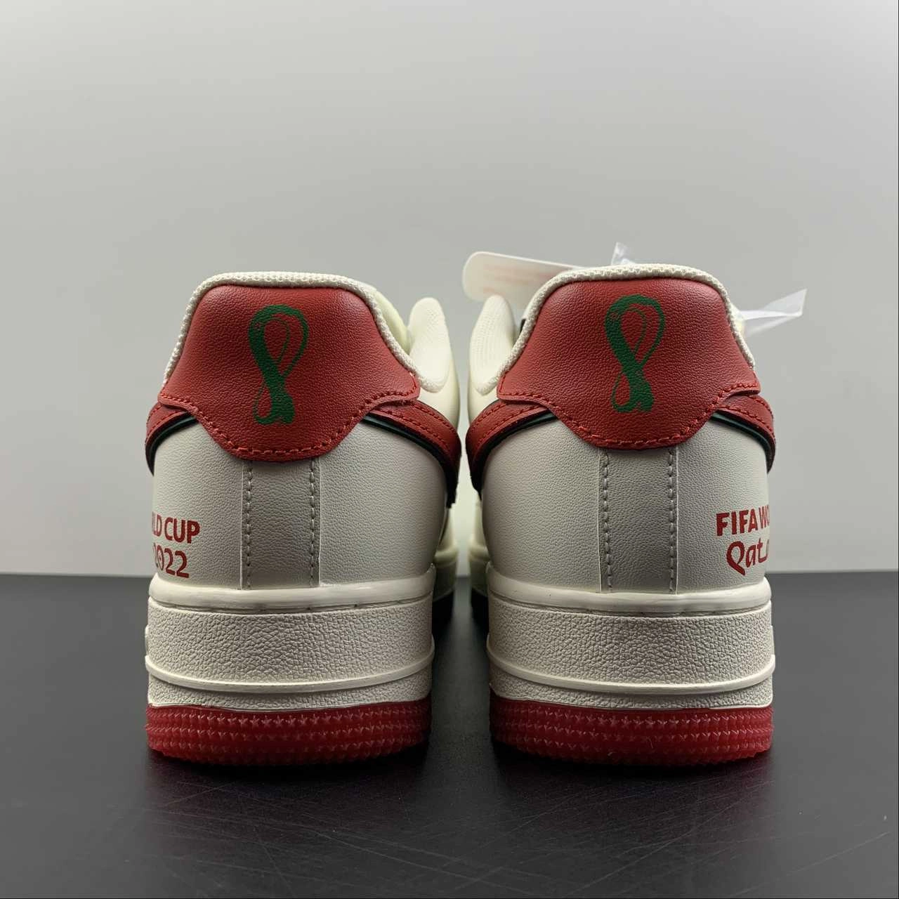 Air Force 1 07 Low FIFA WORLD CUP Red Green White Customised DR9868-900 Support Zones Reel Fit