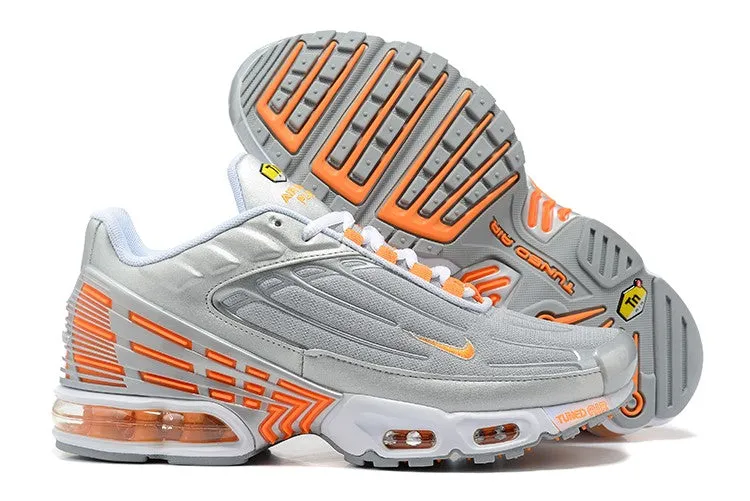 Air Max Plus 3 Silver Orange Grey White CK5178-071 adjustable - strap Phylon Midsole