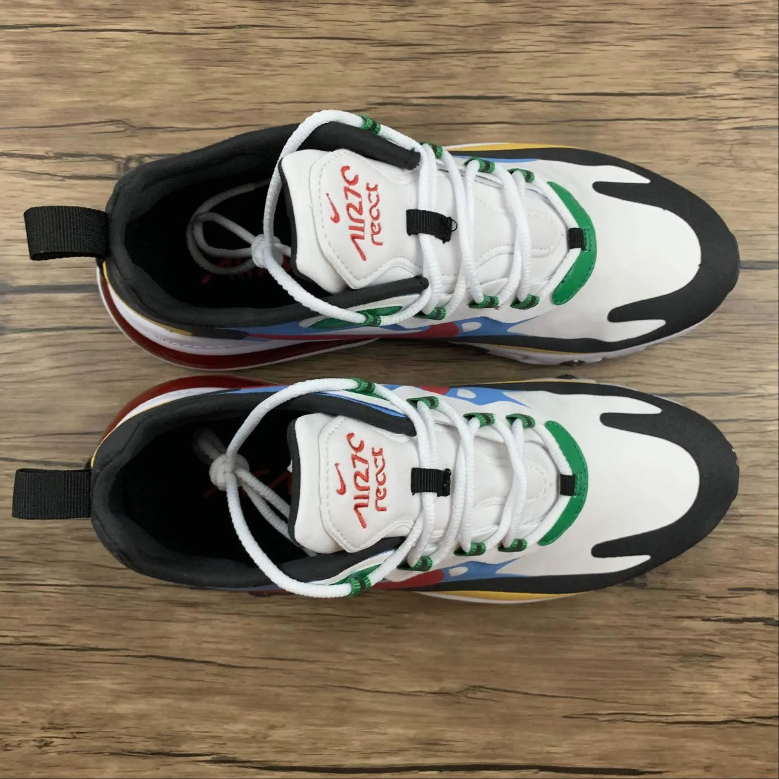 Air Max 270 React White University Red White DA2610-161 mid - cut running wear