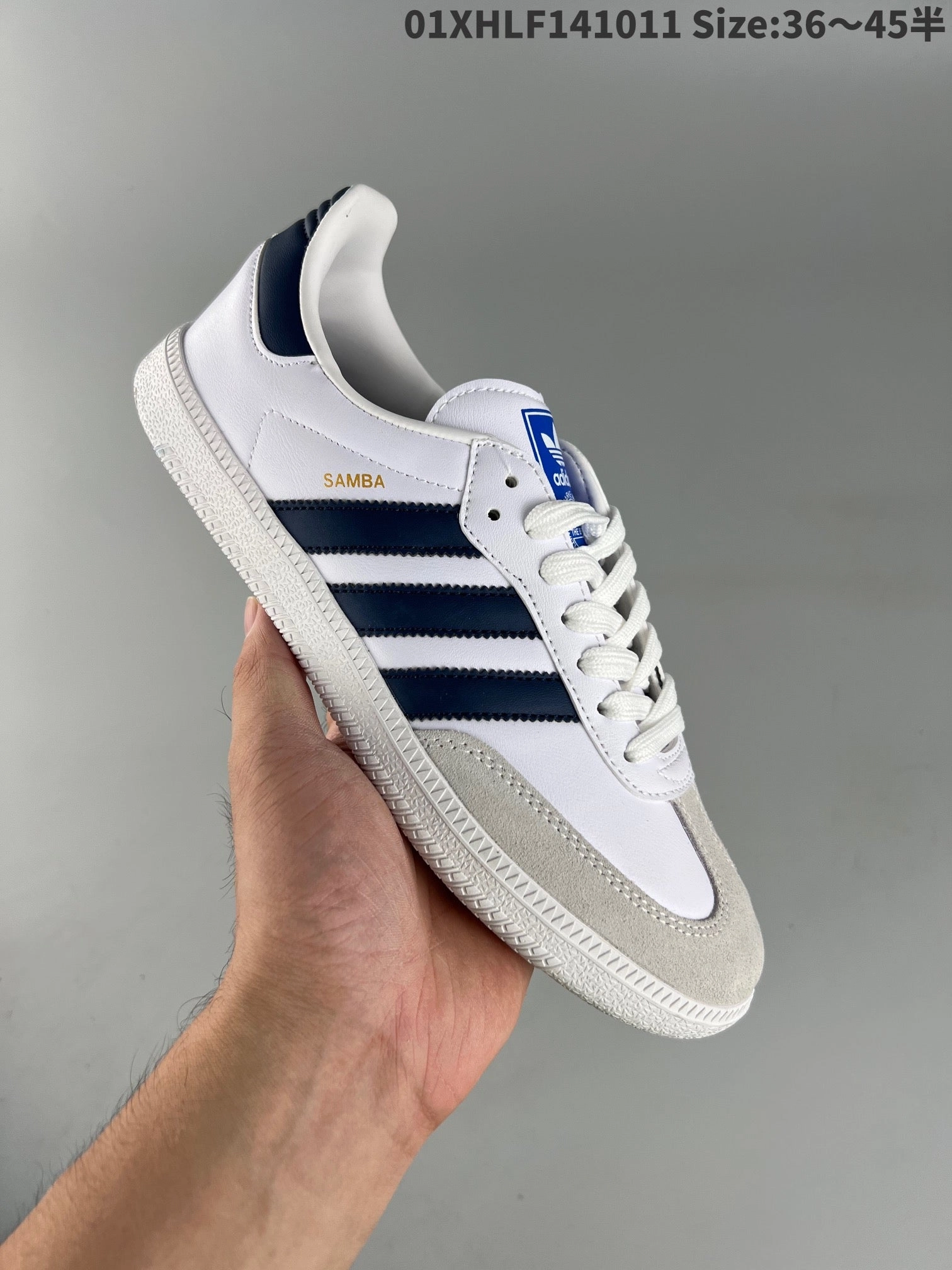 Adidas Samba ADV White Shadow Navy GW3158 Child Run Cafe Style