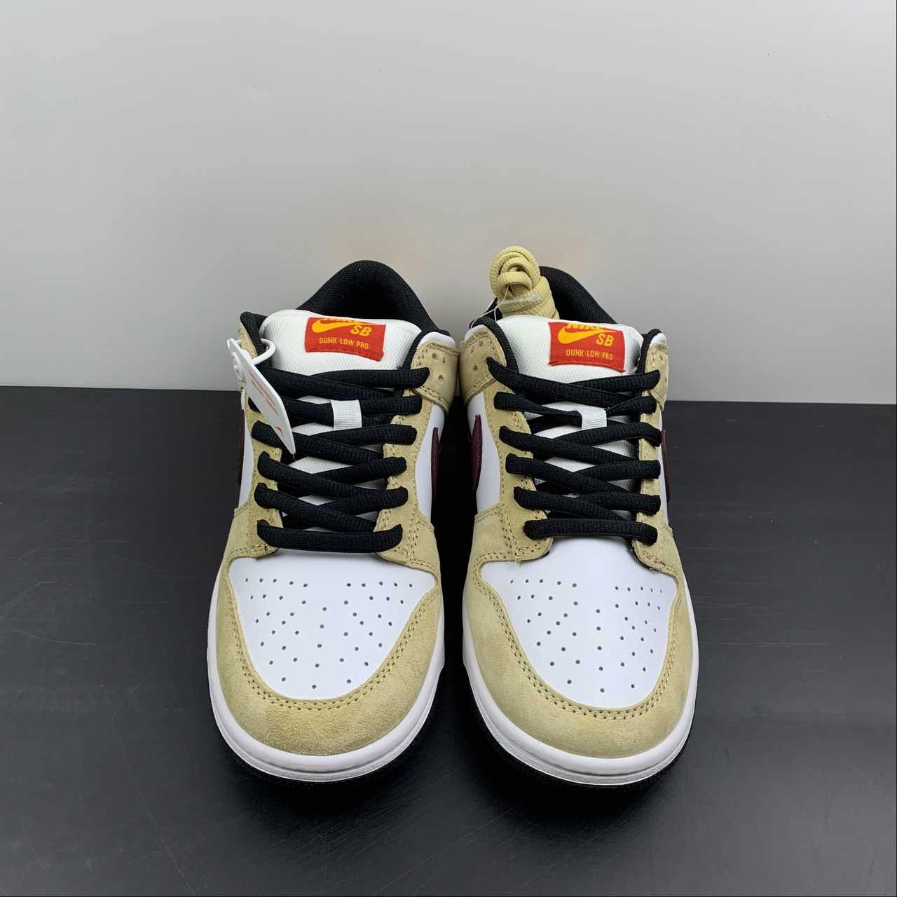 SB Dunk Low Pro White Varsity Crimson University Red 304292-161 Tensile Heel Pull Tab Responsive Ride Experience