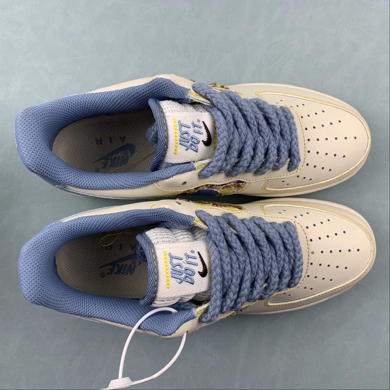 Balanced Form Air Force 1 07 Low Just Do It White Yellow Blue FJ7740-018