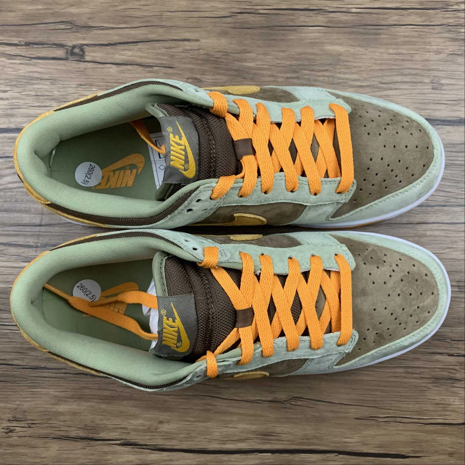 Slim breathability SB Dunk Low Dusty Olive Pro Gold DH5360-300