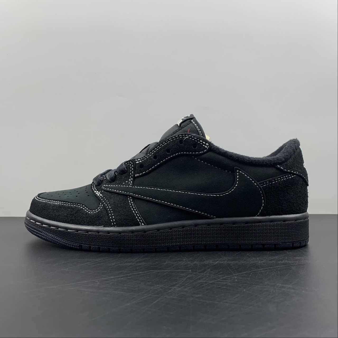 Easy to Wear Wide Air Jordan 1 Retro Low OG SP ??Travis Scott?? Black Phantom-Black DM7866-001