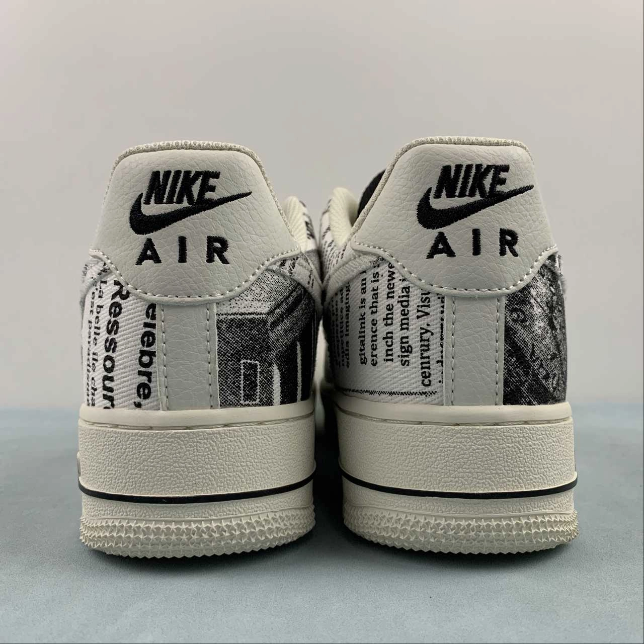 Comfortable Heel Air Force 1 07 Low Black White FB0607-033