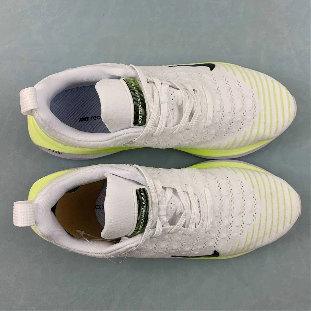 Nike ReactX Infinity Run 4 White Light Lemon Twist Volt Black DR2665-100 running in the cold