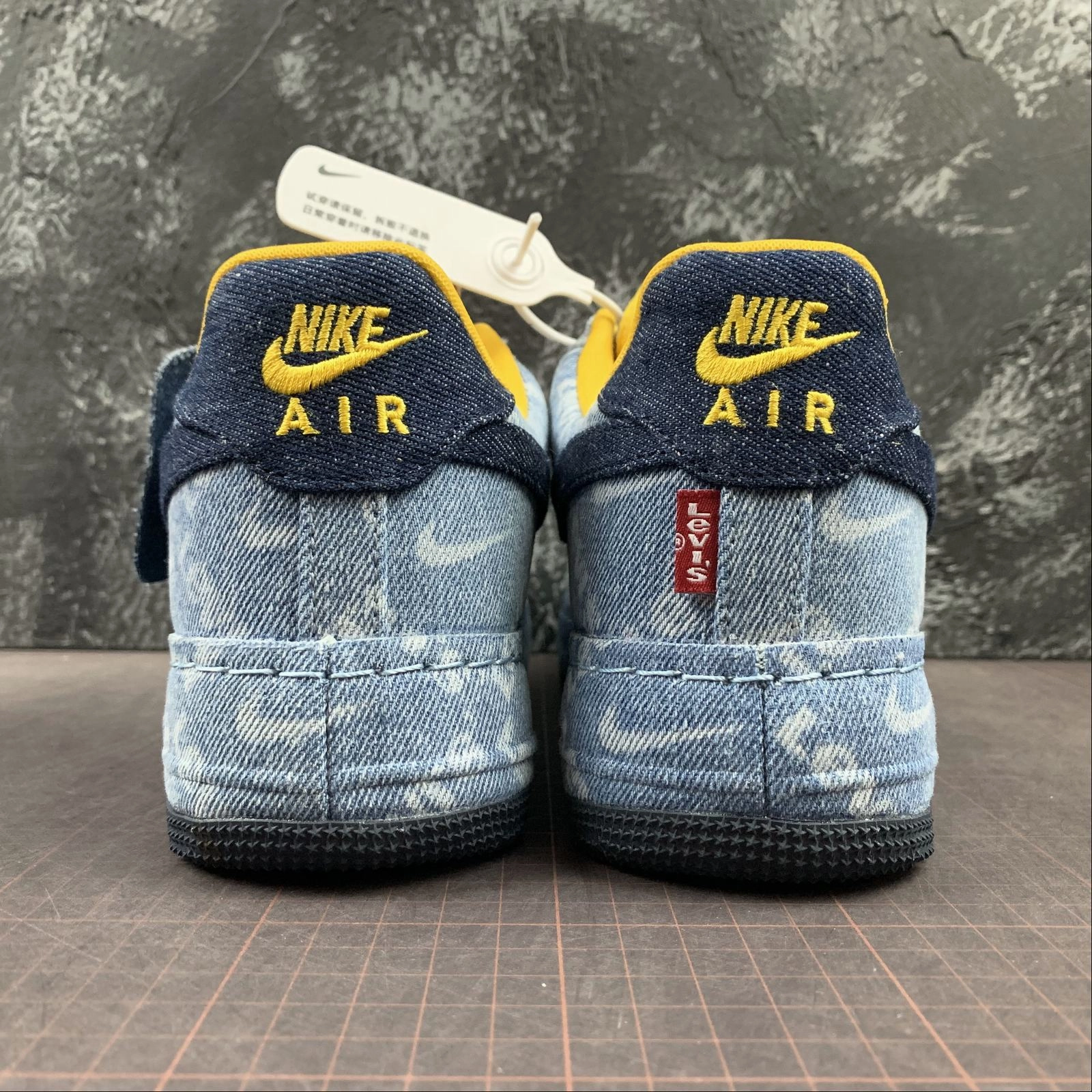 Breathable Design Pastel tone Air Force 1 Levis Denim-Obsidian-Dark-Sulfur CV0670-447