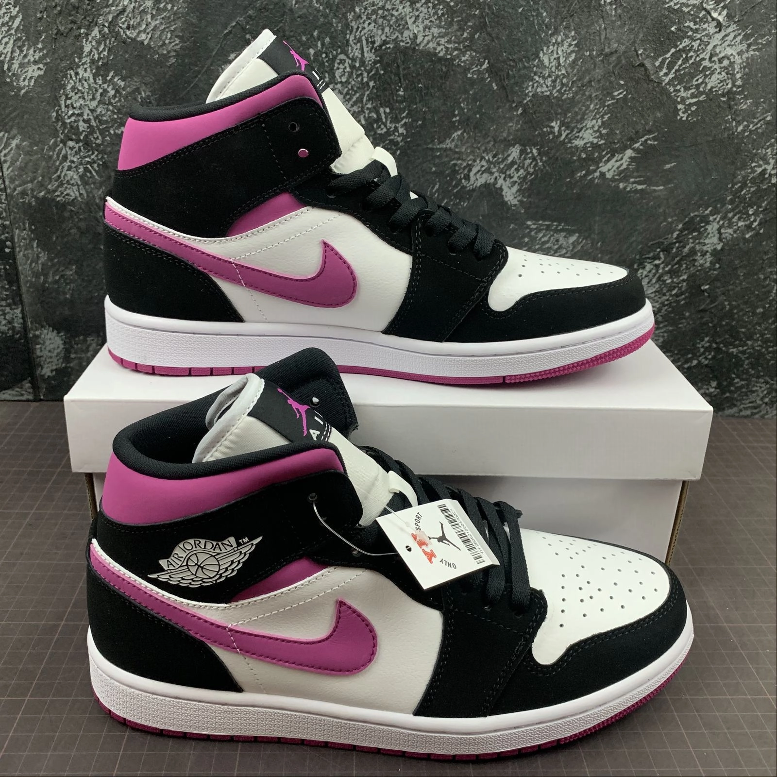 Air Jordan 1 Mid Rose Red Toe BQ6472-005 Heel cradle