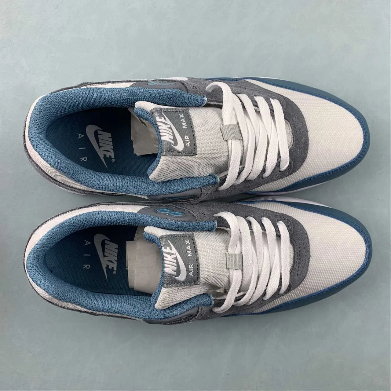 Air Max 1 SC Noise Aqua Photon Dust White Cool Gray FB9660-001 gel sole shoes