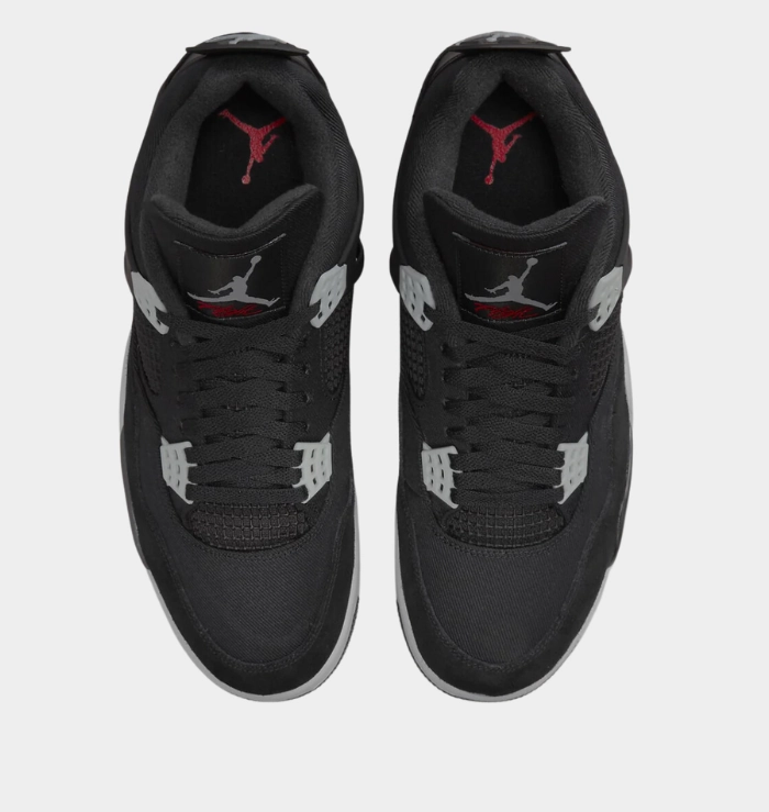 Adjustable Lace Lock Nike Air Jordan 4 Retro SE Black Canvas