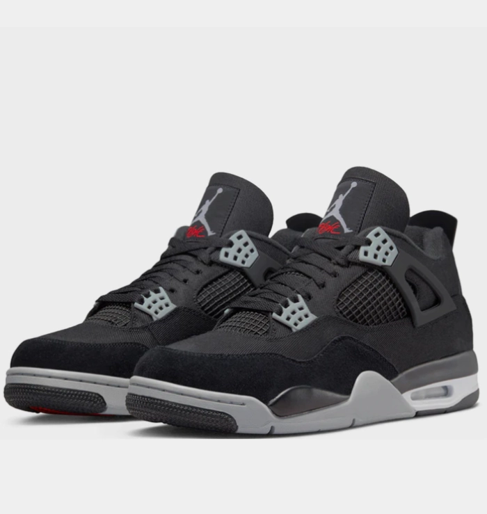 Daily Casual Nike Air Jordan 4 Retro SE Black Canvas