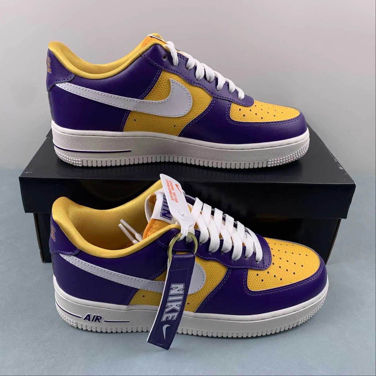 Premium Walk Air Force 1 07 Low Be True To Her School LSU Court Purple White University Gold Sail FJ1408-500