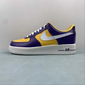 March Step foam Air Force 1 07 Low Be True To Her School LSU Court Purple White University Gold Sail FJ1408-500