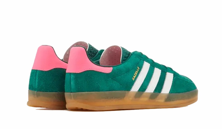 Adidas Gazelle Indoor Collegiate Green Lucid Pink Karma Sneaks
