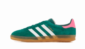 Adidas Gazelle Indoor Collegiate Green Lucid Pink Flat footbed