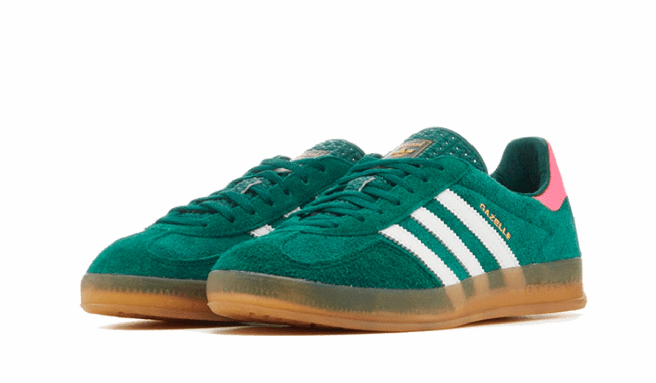 Adidas Gazelle Indoor Collegiate Green Lucid Pink Edge Path Stylish Go