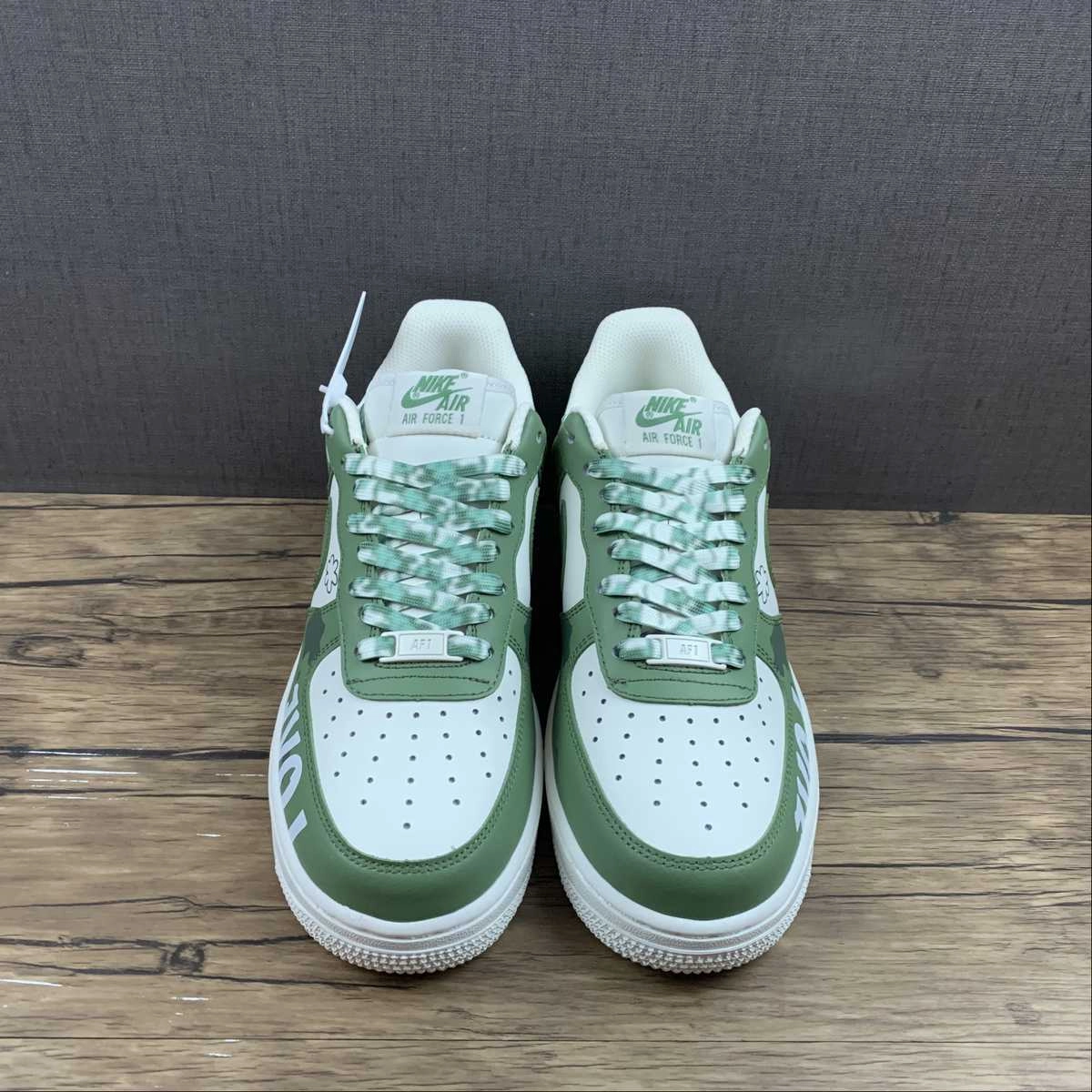 Air Force 1 07 Low Olive Green White Yellow CW2288-662 Breathable Upper Shoes