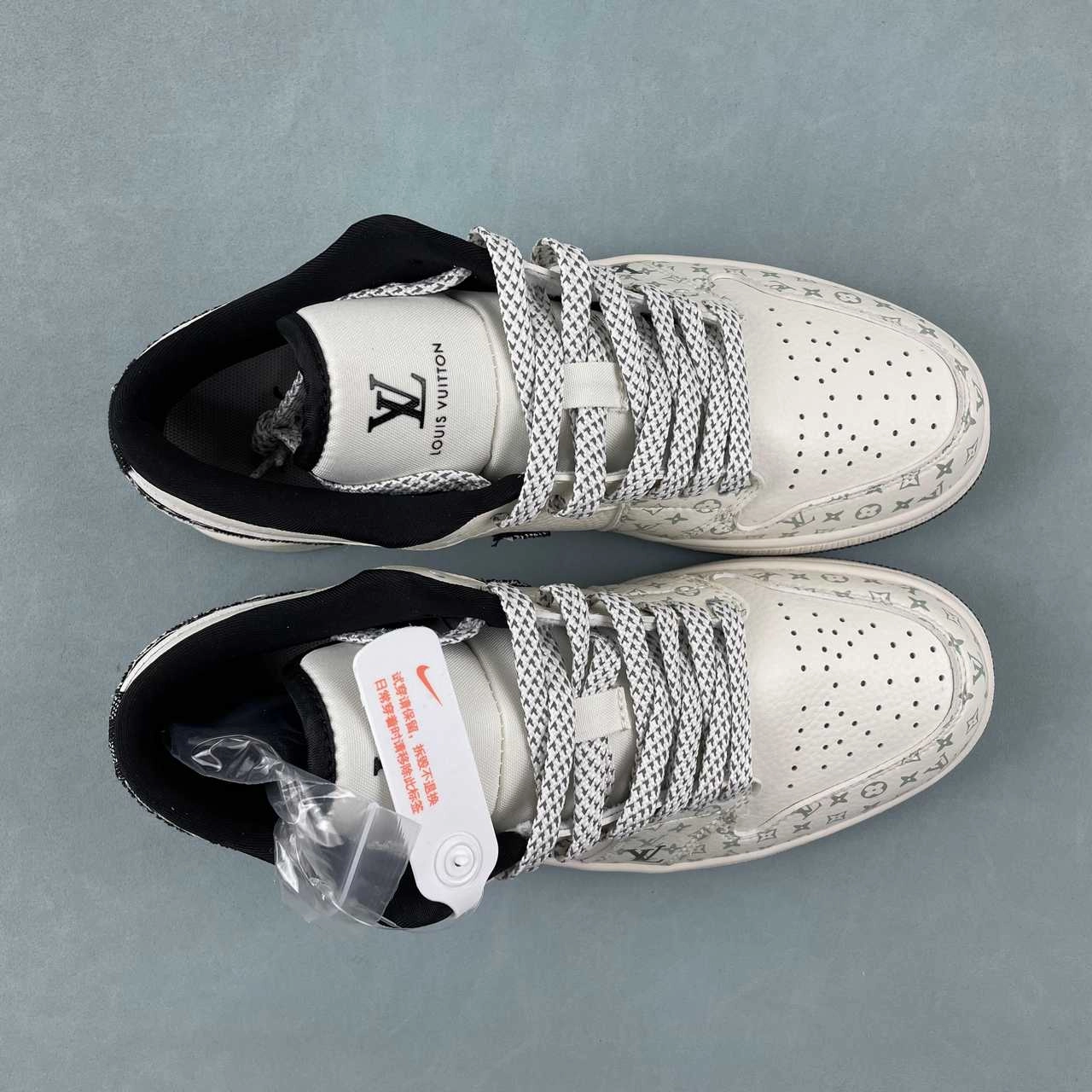 Minimalist Layered Design Air Jordan 1 Low LV Off White Black SJ9950-006