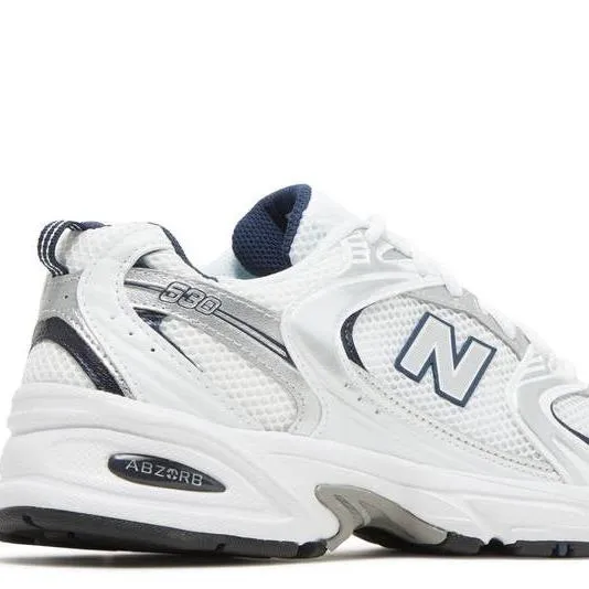 New Balance 530 in White With Natural Indigo