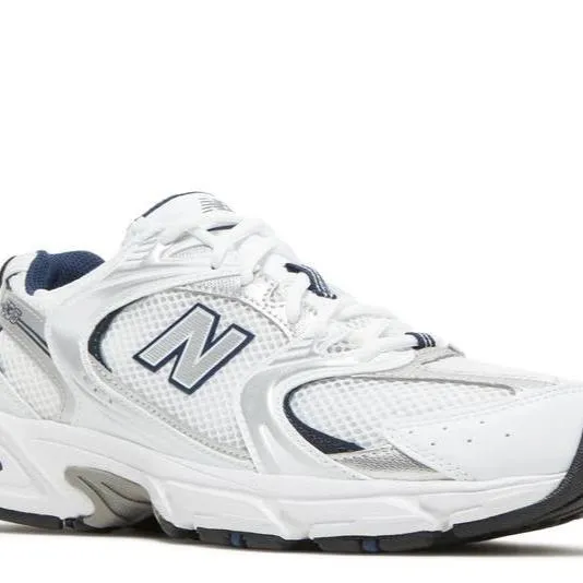 New Balance 530 in White With Natural Indigo