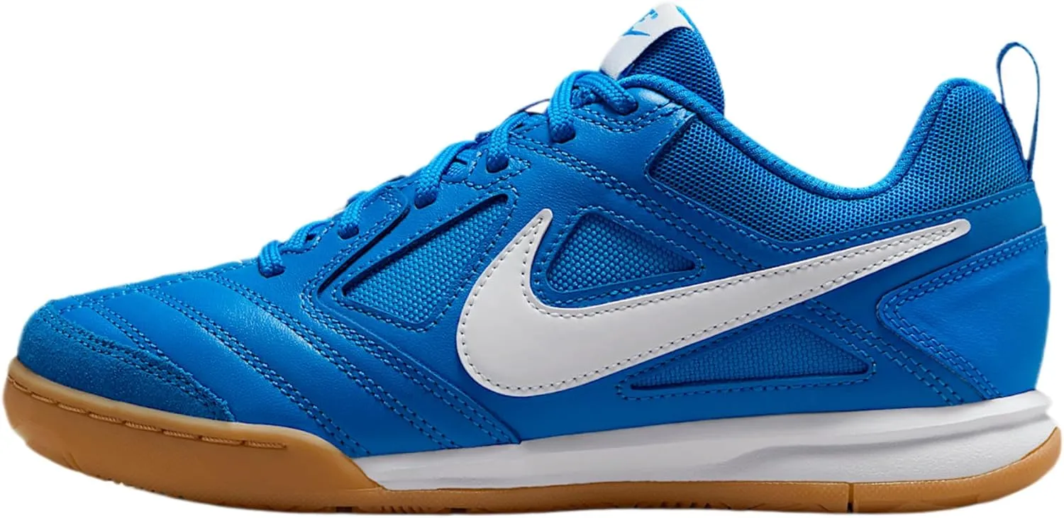Nike Gato Big Kids' Shoes (HV9596-400, Photo Blue/Gum Yellow/White)