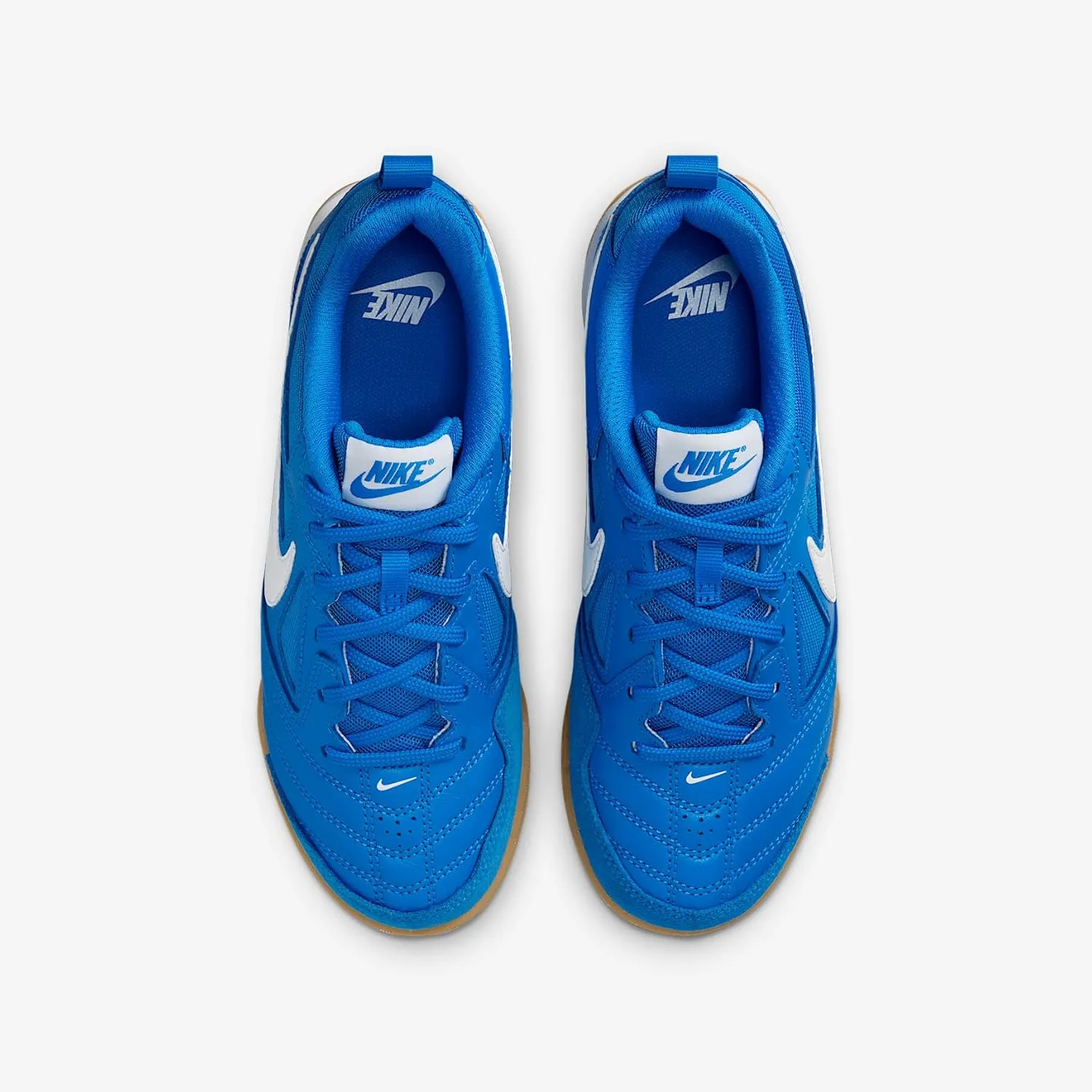 Nike Gato Big Kids' Shoes (HV9596-400, Photo Blue/Gum Yellow/White)