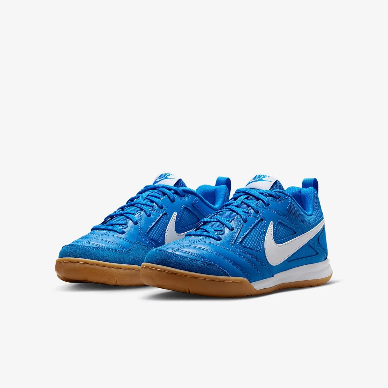 Nike Gato Big Kids' Shoes (HV9596-400, Photo Blue/Gum Yellow/White)