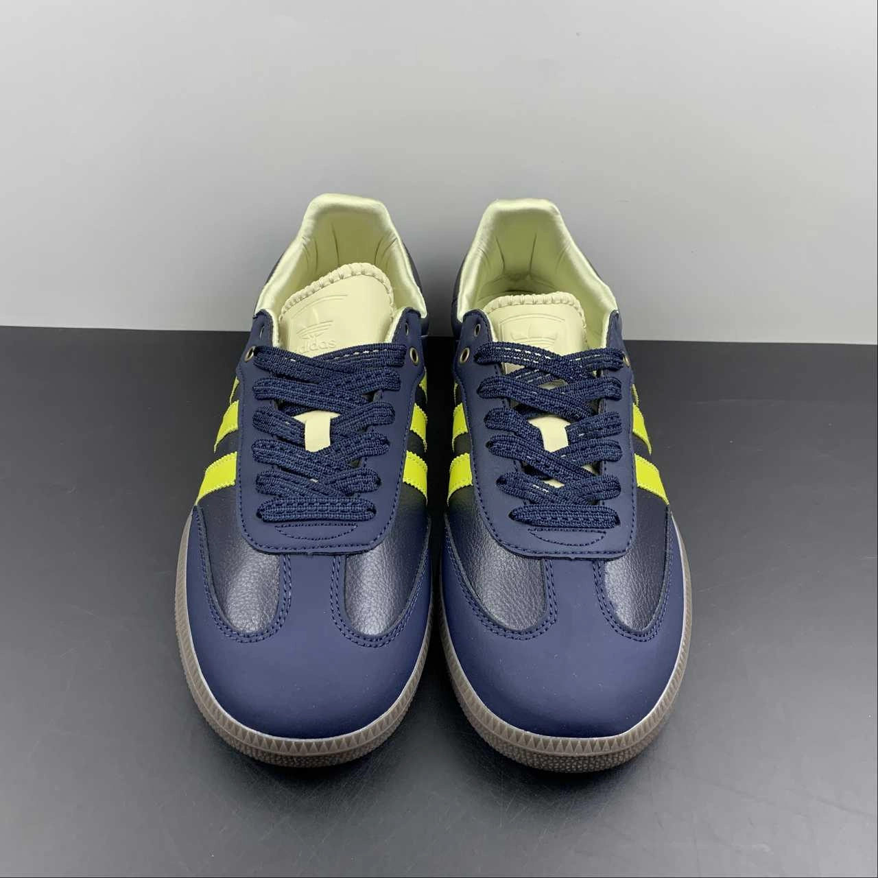 Adidas Samba Wales Bonner Collegiate Navy Cream White Yellow S42595 Drill Hike