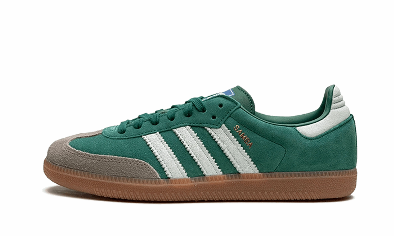 Adidas Samba OG Collegiate Green Gum Grey Toe Chill Feet Earth Brown