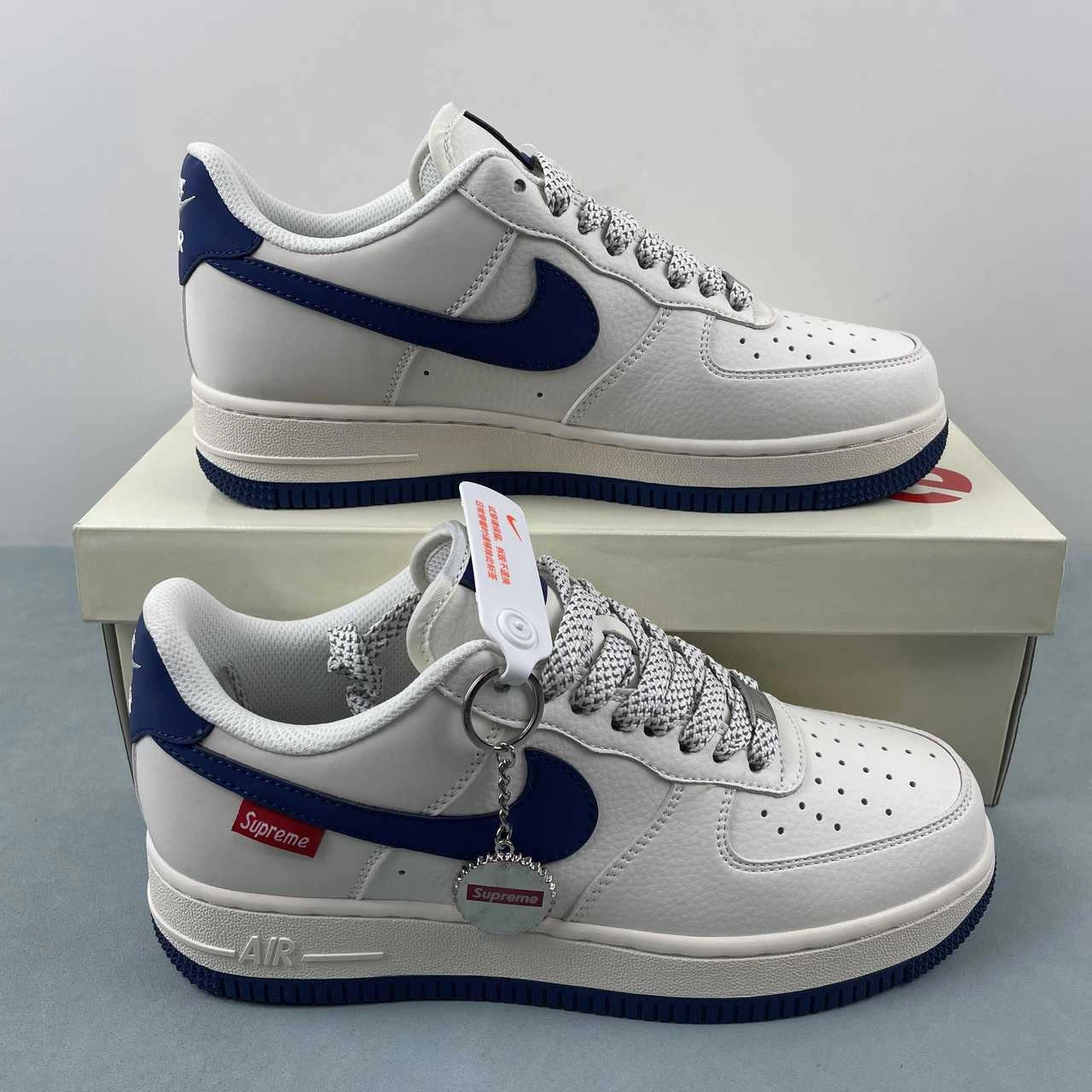 Supreme x Air Force 1 07 Low Off White Blue Red HD1968-025 Current Hike