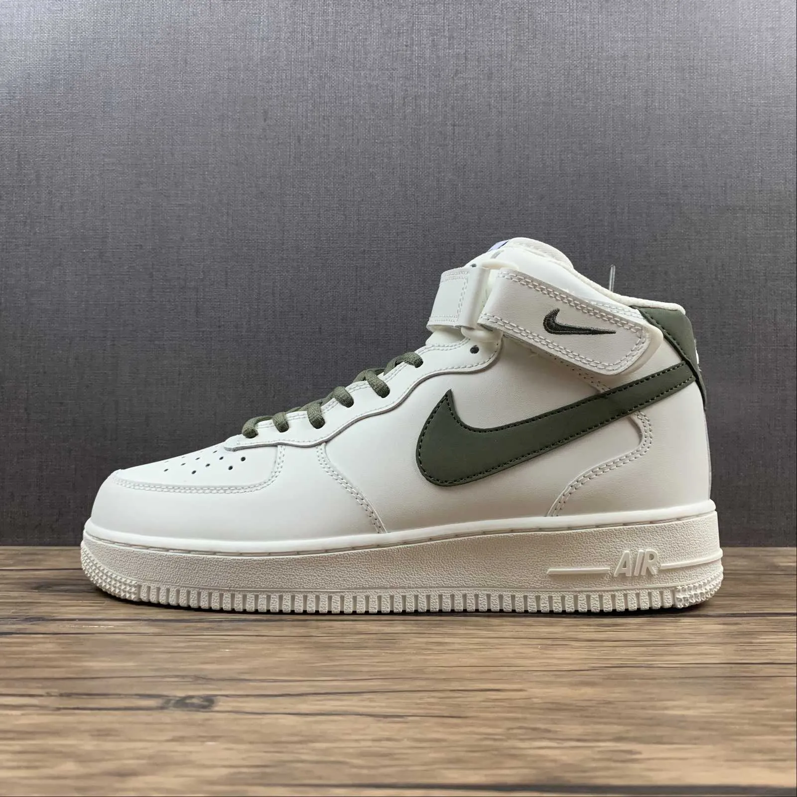 Zip Up Closure Soft Support Air Force 1 07 Mid White Green LZ6819-608
