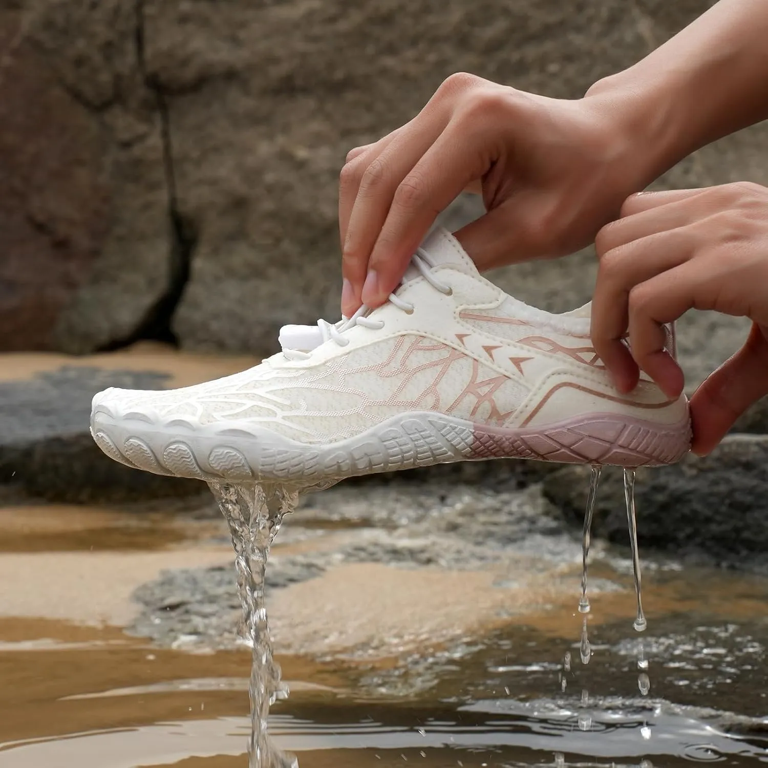 Non-Slip Barefoot Shoes Unisex, Quick Dry Waterproof Trail Running Footwear, Minimalist Zero Drop Beach Water Shoes, Outdoor Athletic Hiking Footwear with Wide Toe Box