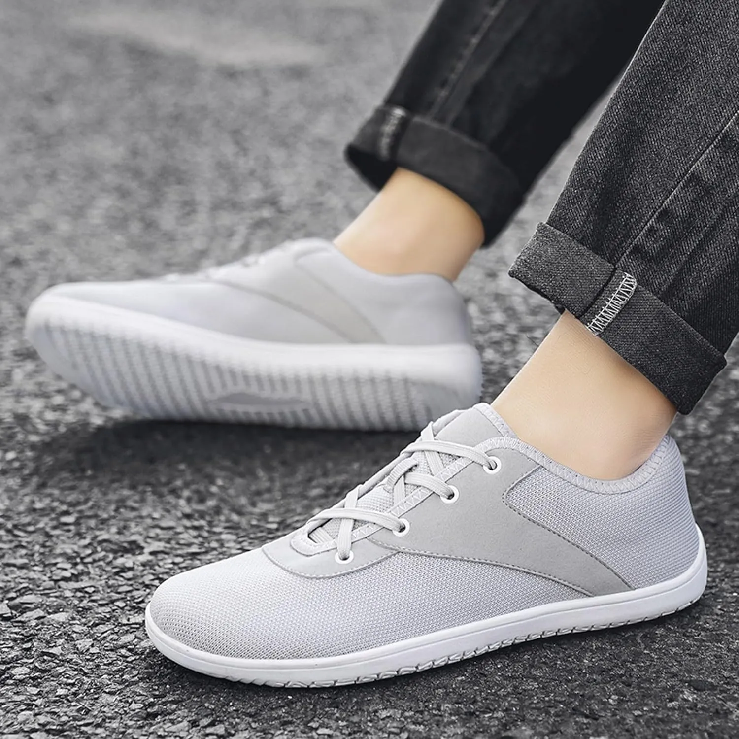 Non Slip Work Sport Shoes for Men Comfortable Breathable Lightweight Tennis Shoe Arch Support Plantar Fasciitis