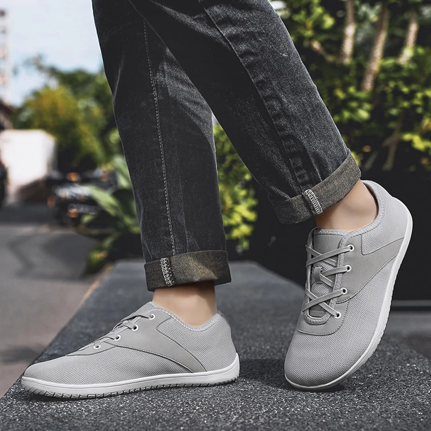 Non Slip Work Sport Shoes for Men Comfortable Breathable Lightweight Tennis Shoe Arch Support Plantar Fasciitis