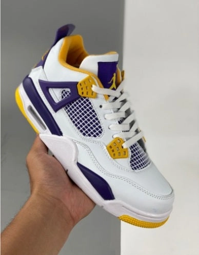 Ankle Lock Technology Aerodynamic Shape Air Jordan 4 Retro Lakers Home