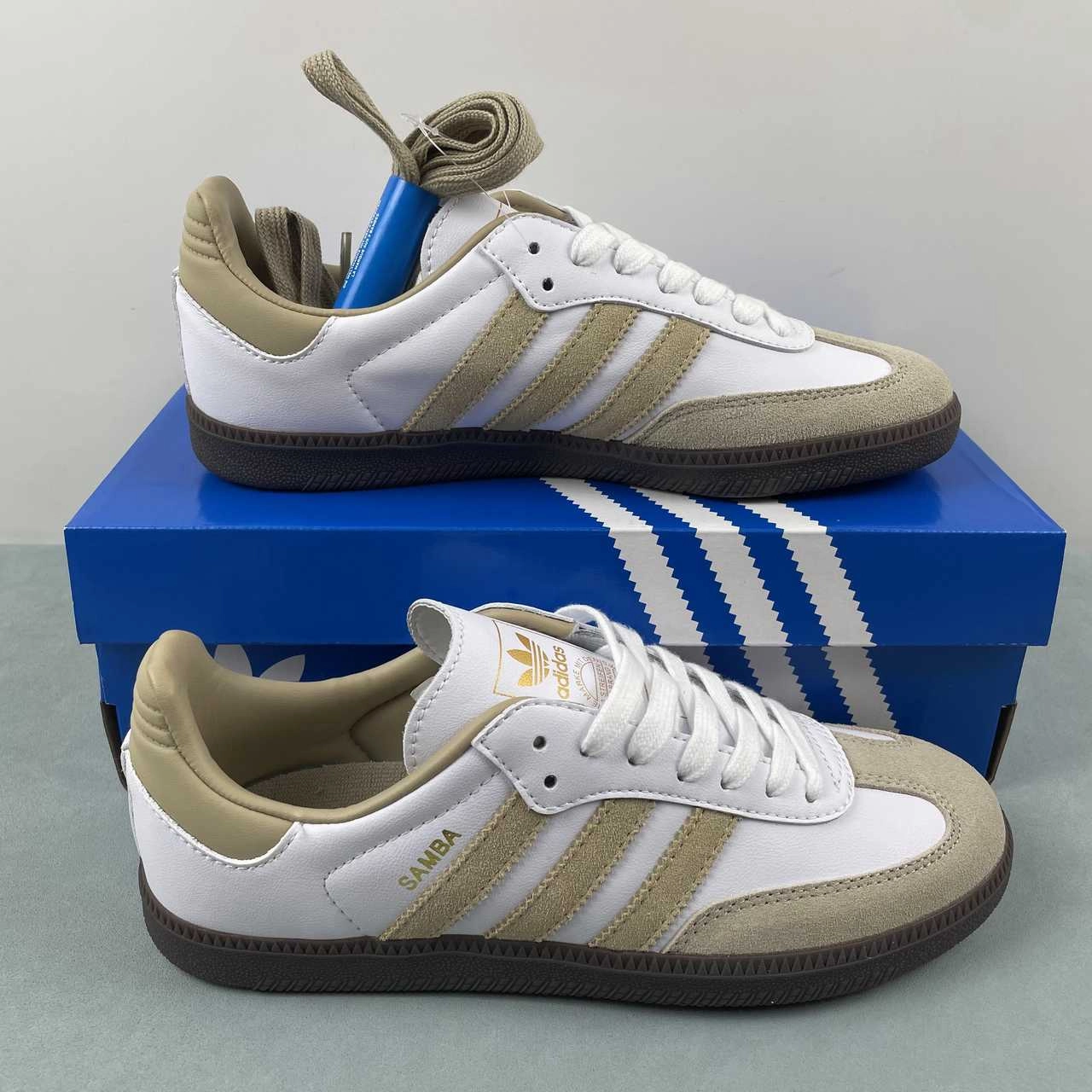 Adidas Samba OG White Beige Gum JI0218 Fashion Ease Day Run