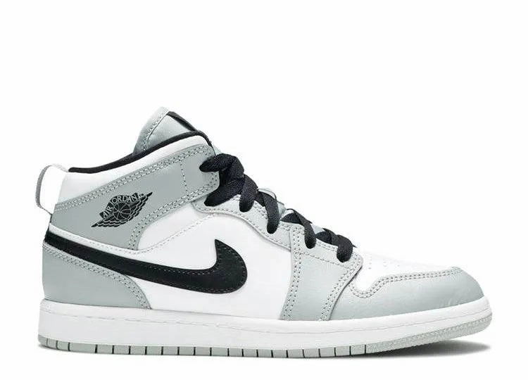 Hiking Friendly Spring Style Air Jordan 1 Mid Light Smoke Grey (PS)