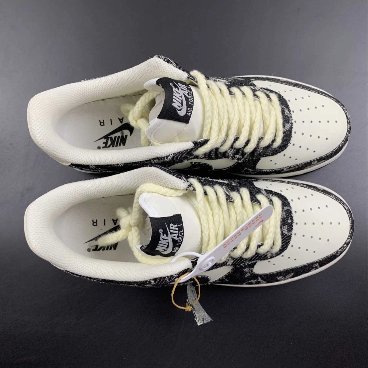 Street Proof Spring Ready LV x Air Force 1 07 Low Black White NZ0088-805