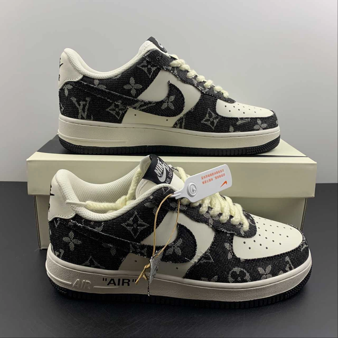 Relax Mood LV x Air Force 1 07 Low Black White NZ0088-805