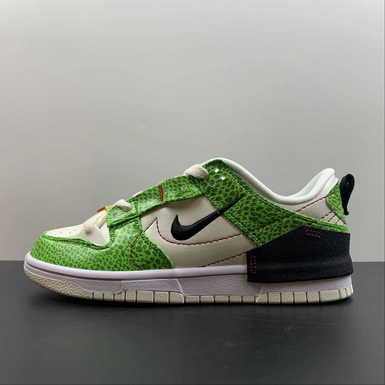Multi-Use Shoes Layered Cushioning System SB Dunk Low Disrupt 2 White Green Red Black DV1491-101