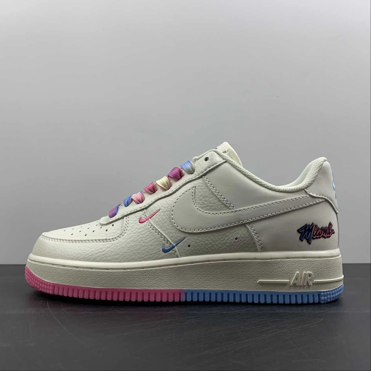 Pull Tab Casual Outfit Air Force 1 07 SU19 Miami White Blue-Red