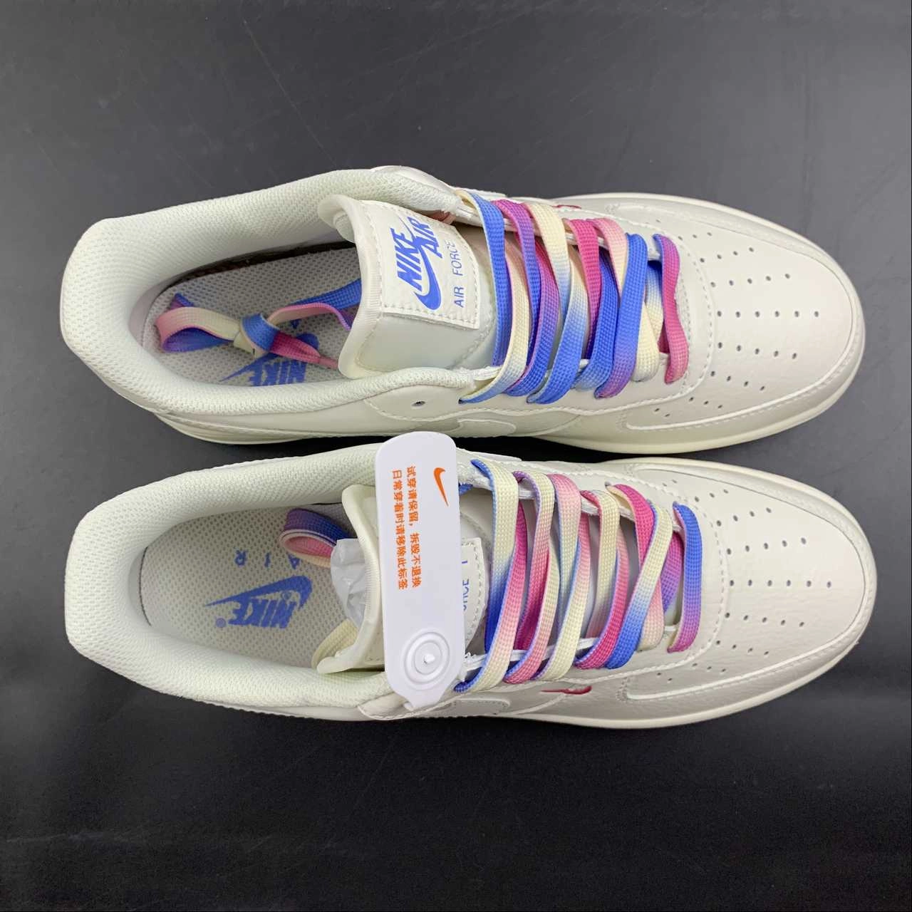 Air Force 1 07 SU19 Miami White Blue-Red Comfortable Arch Support Concert Style