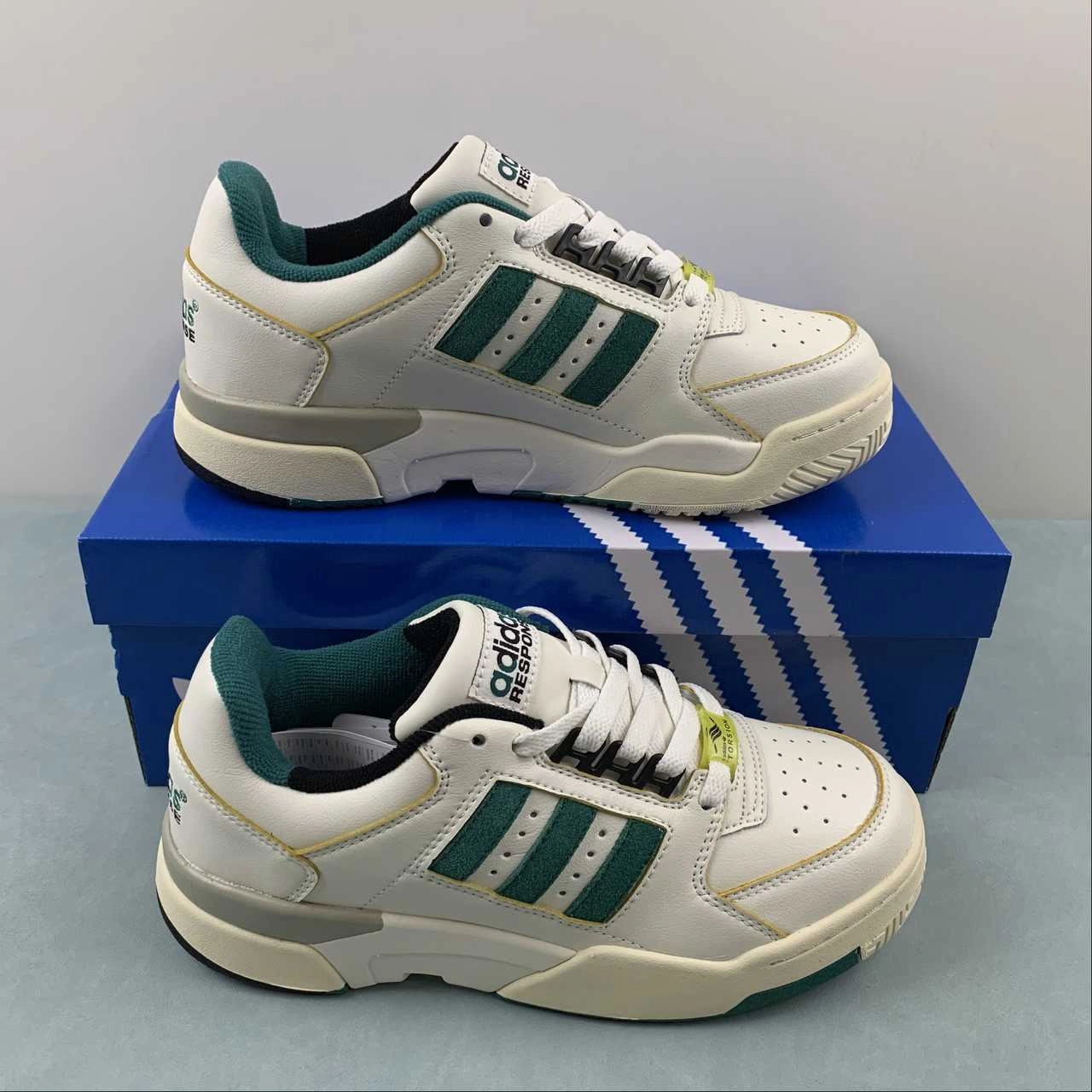 Adidas Torsion Response Low Cloud White EQT Green Cream White ID6877 Ergonomic shoe design
