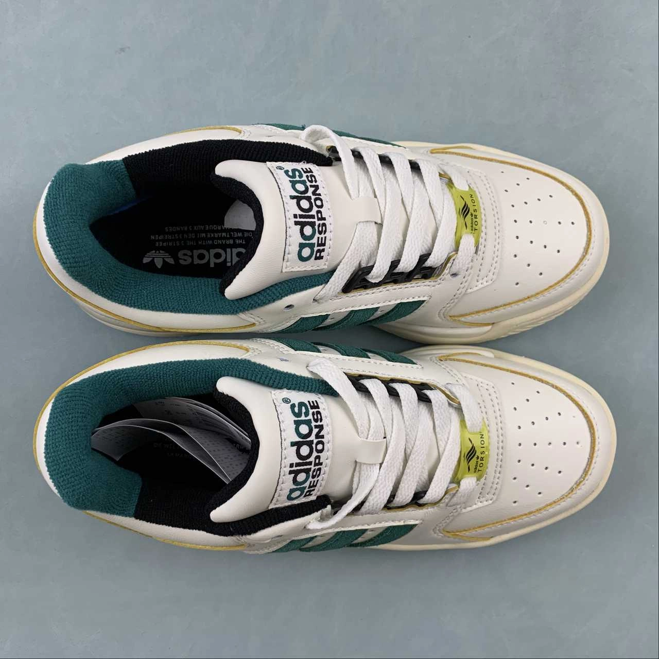 veteran - run moisture - wicking insole shoes Adidas Torsion Response Low Cloud White EQT Green Cream White ID6877