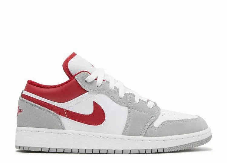 Light Motion Air Jordan 1 Low Smoke Grey Gym Red (GS)